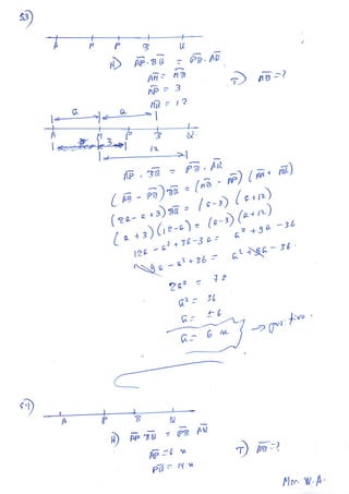 EJERCICIOS DE SEGMENTOS GEOMETRIA