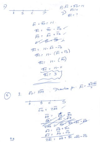 EJERCICIOS DE SEGMENTOS GEOMETRIA