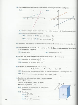 Geometria vectorial 10 º exercícios