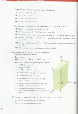 Geometria vectorial 10 º exercícios