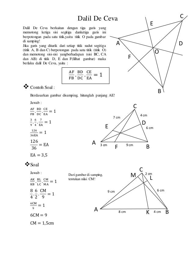 Contoh soal dan pembahasan geometri bidang datar kelas 12