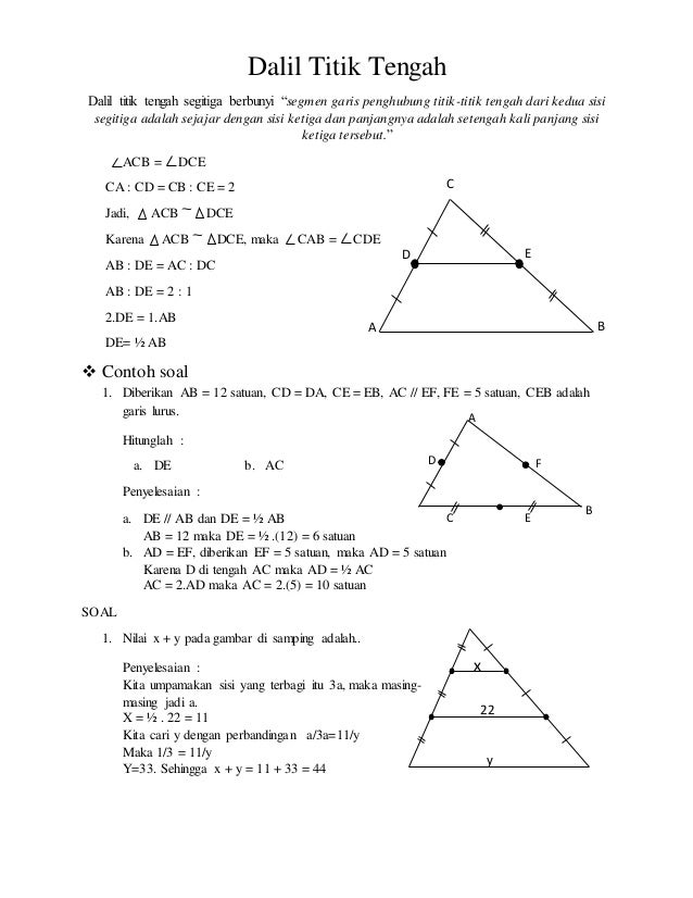 Contoh soal dan pembahasan geometri bidang datar kelas 12