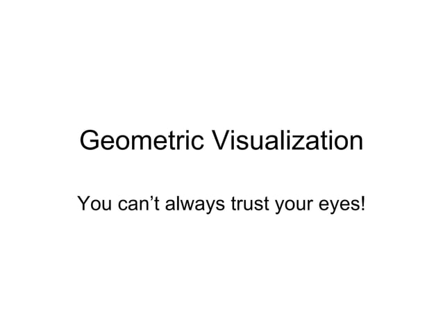 Geometric Visualization | PPT