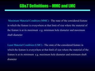 Volumetric Mmc Example Geometrical Dimensioning and Tolerancing | PPT