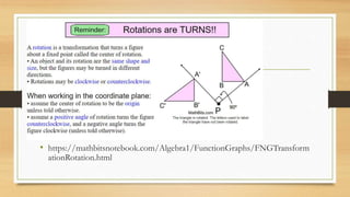 • https://mathbitsnotebook.com/Algebra1/FunctionGraphs/FNGTransform
ationRotation.html
 