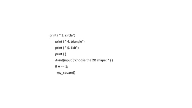 Geometric calculator with python language | PPTX