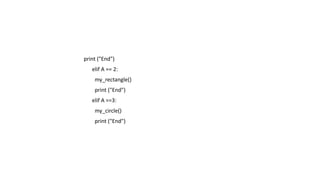 Geometric calculator with python language | PPTX