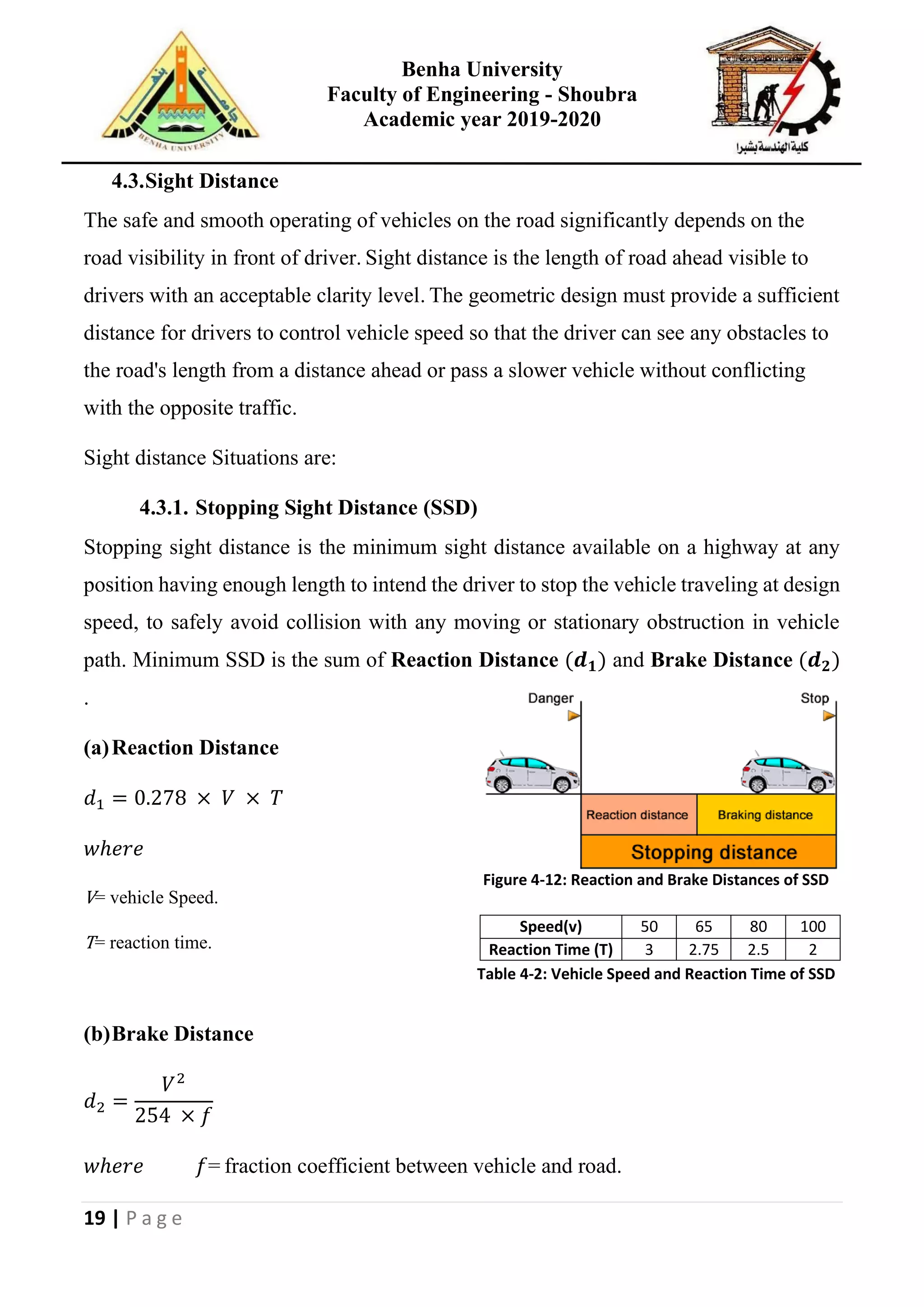 Sight Distance Highway Engineering Geometric Design of Roads and Highways | PDF