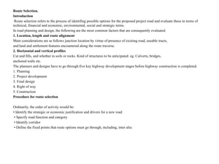 Comprehensive Guide to Highway Route Location and Road Alignment ...