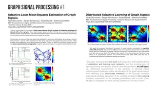 information diffusion intro
Many graphs can be modeled or used to predict how an information flows in the given graph.
● How influential are with your Instagram posts, tweets, LinkedIn posts, etc?
● How does tweet affect the stock market, or in more general terms, how can the causality be inferred from graph?
● In practice, you see heat diffusion methods applied also applied to information diffusion
Random walks and diffusion on networks
Naoki Masuda, Mason A. Porter, Renaud Lambiotte
Physics Reports (Available online 31 August 2017)
https://doi.org/10.1016/j.physrep.2017.07.007
Fig. 12. The weary random walker retires from the network and heads off
into the distant sunset. [This picture was drawn by Yulian Ng.].
Inferring networks of diffusion and influence
Manuel Gomez Rodriguez, Jure Leskovec, Andreas Krause
KDD '10 Proceedings of the 16th ACM SIGKDD international conference on Knowledge discovery and data mining
https://doi.org/10.1145/1835804.1835933
There are several interesting directions for future work.
Here we only used time difference to infer edges and thus
it would be interesting to utilize more informative features
(e.g., textual content of postings etc.) to more accurately
estimate the influence probabilities. Moreover, our work
considers static propagation networks, however real
influence networks are dynamic and thus it would be
interesting to relax this assumption. Last, there are many
other domains where our methodology could be useful:
inferring interaction networks in systems biology (protein-
protein and gene interaction networks), neuroscience
(inferring physical connections between neurons) and
epidemiology. We believe that our results provide a
promising step towards understanding complex processes
on networks based on partial observations.
 