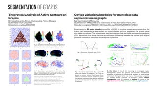 Graph Fourier Transform GFT
The use of Graph Fourier Transform in image
processing: A new solution to classical problems
Verdoja Francesco. PhD Thesis 2017
https://doi.org/10.1109/ICASSP.2017.7952886
On the Graph Fourier Transform for
Directed Graphs
Stefania Sardellitti ; Sergio Barbarossa ; Paolo Di Lorenzo
IEEE Journal of Selected Topics in Signal Processing ( Volume: 11, Issue: 6, Sept. 2017 )
https://doi.org/10.1109/JSTSP.2017.2726979
The analysis of signals defined over a graph is relevant in many applications, such as social and
economic networks, big data or biological networks, and so on. A key tool for analyzing these
signals is the so called Graph Fourier Transform (GFT). Alternative definitions of GFT have been
suggested in the literature, based on the eigen-decomposition of either the graph Laplacian or
adjacency matrix. In this paper, we address the general case of directed graphs and we propose an
alternative approach that builds the graph Fourier basis as the set of orthonormal vectors that
minimize a continuous extension of the graph cut size, known as the Lovasz extension.
Graph-based approaches have recently seen a spike of interest in the
image processing and computer vision communities, and many
classical problems are finding new solutions thanks to these
techniques. The Graph Fourier Transform (GFT), the equivalent of the
Fourier transform for graph signals, is used in many domains to
analyze and process data modeled by a graph.
In this thesis we present some classical image processing problems
that can be solved through the use of GFT. We’ll focus our attention
on two main research area: the first is image compression, where
the use of the GFT is finding its way in recent literature; we’ll propose
two novel ways to deal with the problem of graph weight
encoding. We’ll also propose approaches to reduce overhead costs
of shape-adaptive compression methods.
The second research field is image anomaly detection, GFT has
never been proposed to this date to solve this class of problems;
we’ll discuss here a novel technique and we’ll test its application on
hyperspectral and medical (PET tumor scan) images
 