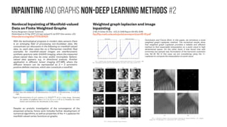 Image Classification for 360º imaging #1a
Graph-Based Classification of
Omnidirectional Images
Renata Khasanova, Pascal Frossard
(Submitted on 26 Jul 2017)
https://arxiv.org/abs/1707.08301
The proposed graph construction method makes response of the filter similar
regardless of different position of the pattern on an image from an
omnidirectional camera.
Our work is inspired by Khasanova and Frossard (2017) where the authors
use graphs to create isometry invariant features of images in Euclidean
space. This tackles the first of the aforementioned challenges, however, the
same object seen at different positions of an omnidirectional image still
remains different from the network point of view. To mitigate this issue, we
propose to incorporate the knowledge about the geometry of the
omnidirectional camera lens into the signal representation, namely in the
structure of the graph. In summery we therefore propose the following
contributions:
● A principled way of graph construction based on geometry of
omnidirectional images;
● Graph-based deep learning architecture for the omnidirectional image
classification task.
 