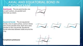 AXIAL AND EQUATORIAL BOND IN
CYCLOHEXANE
 