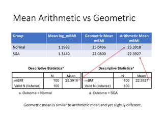 How To Calculate Geometric Mean Using SPSS | PDF
