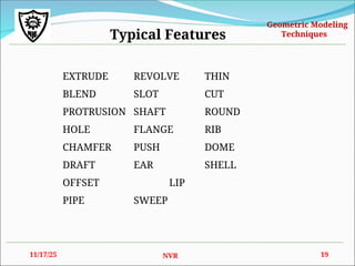 Geometric Modelling power point presentation | PPT