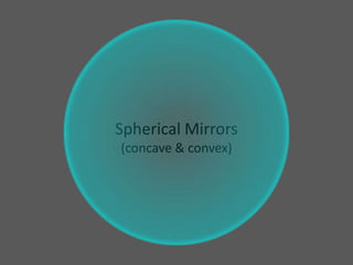 Spherical Mirrors
(concave & convex)
 