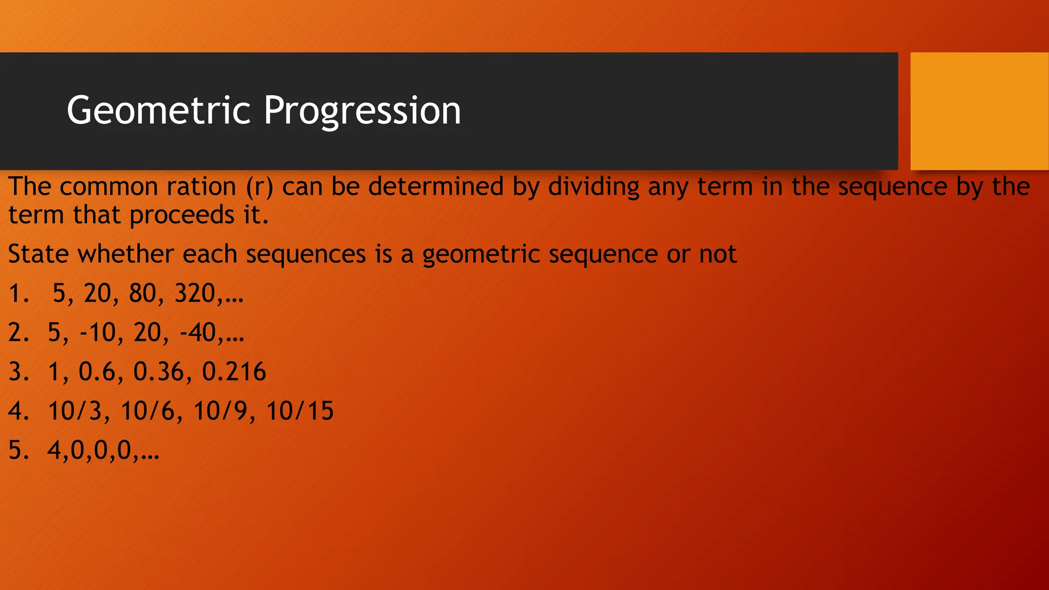 Geometric Progression pptx