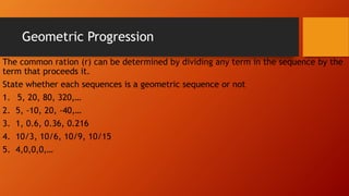 Geometric Progression.pptx | Chemistry | Science