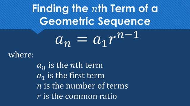 Geometric Sequence | PPT