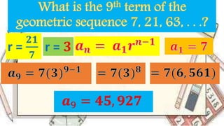 Geometric sequence and series 10 | PPTX