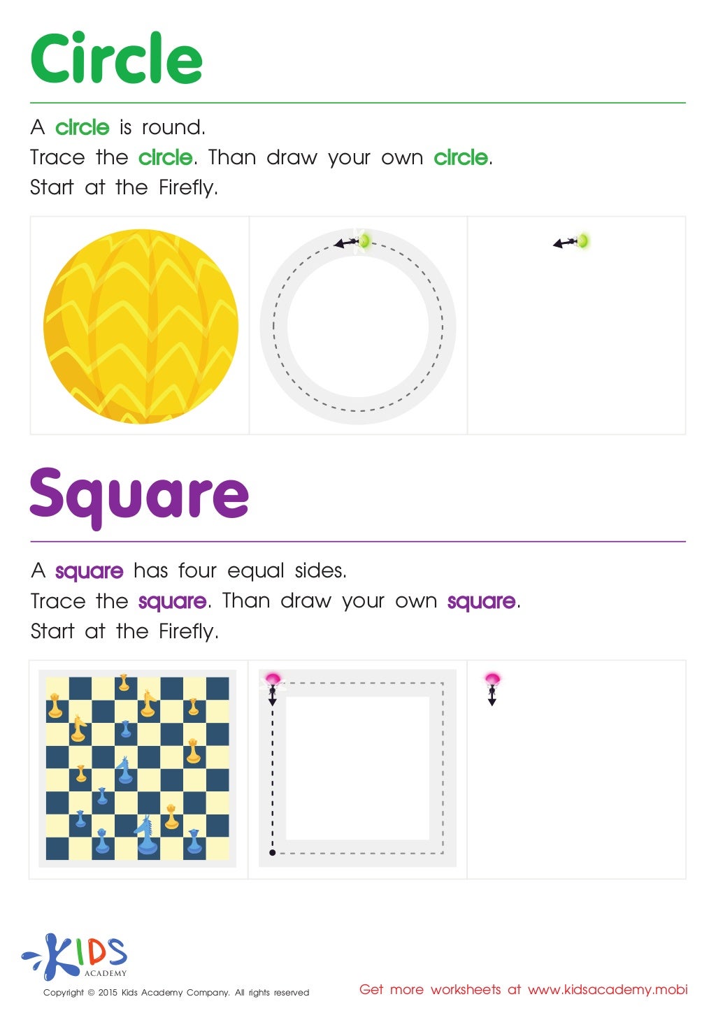 Free Printable Geometric shapes worksheets for Preschool and Kinderga…