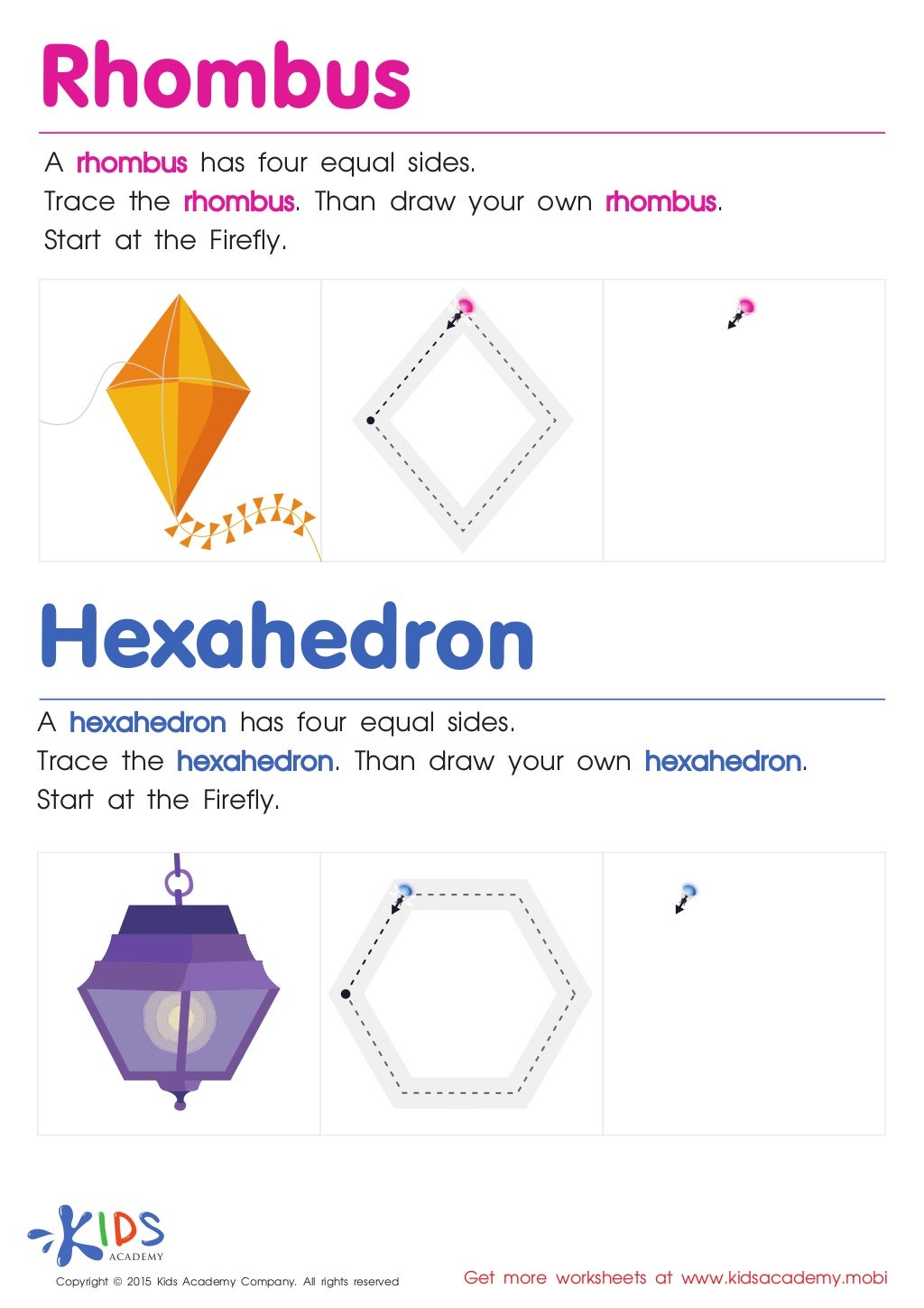 Free Printable Geometric shapes worksheets for Preschool and Kinderga…