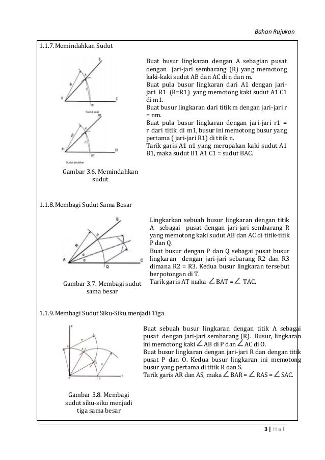 Geometri Gambar Teknik 3 Konstruksi Geometris