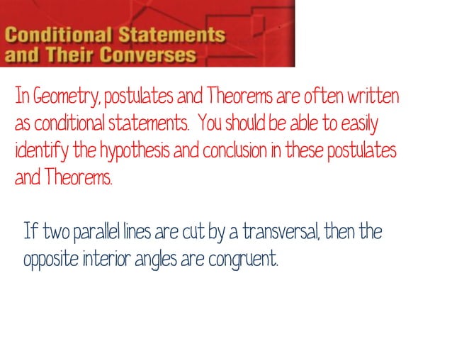 Geometry Conditional Statements And Their Converse Ppt Geometry Conditional Statements And Their Converse Ppt