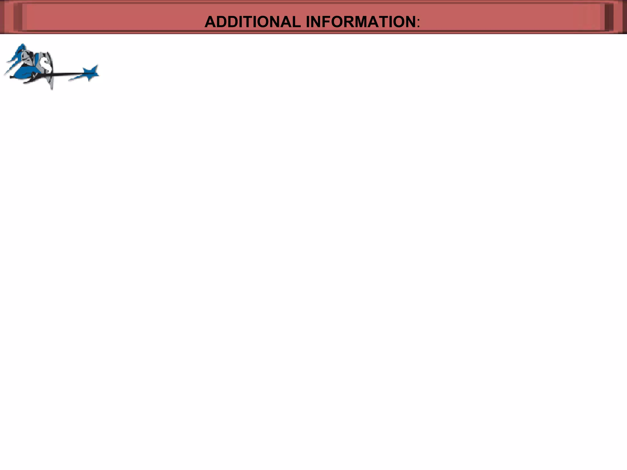 ADDITIONAL INFORMATION : 