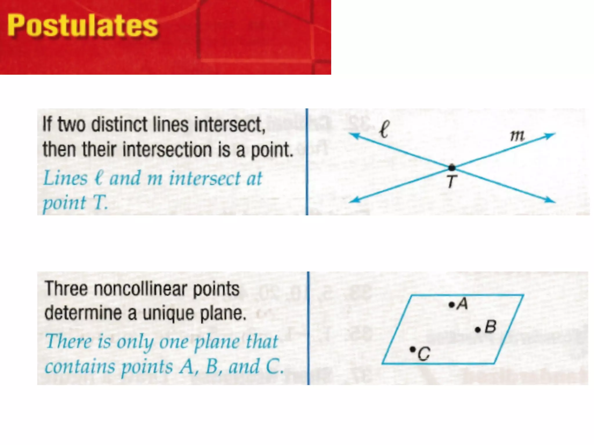 Geometry   intro to postulates