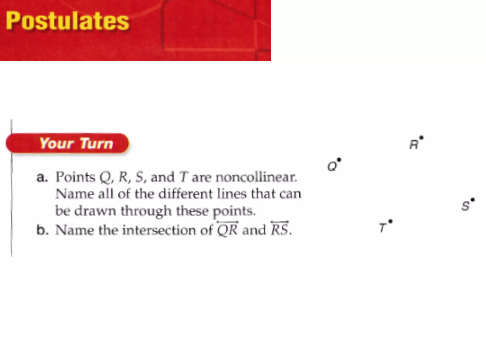 Geometry   intro to postulates