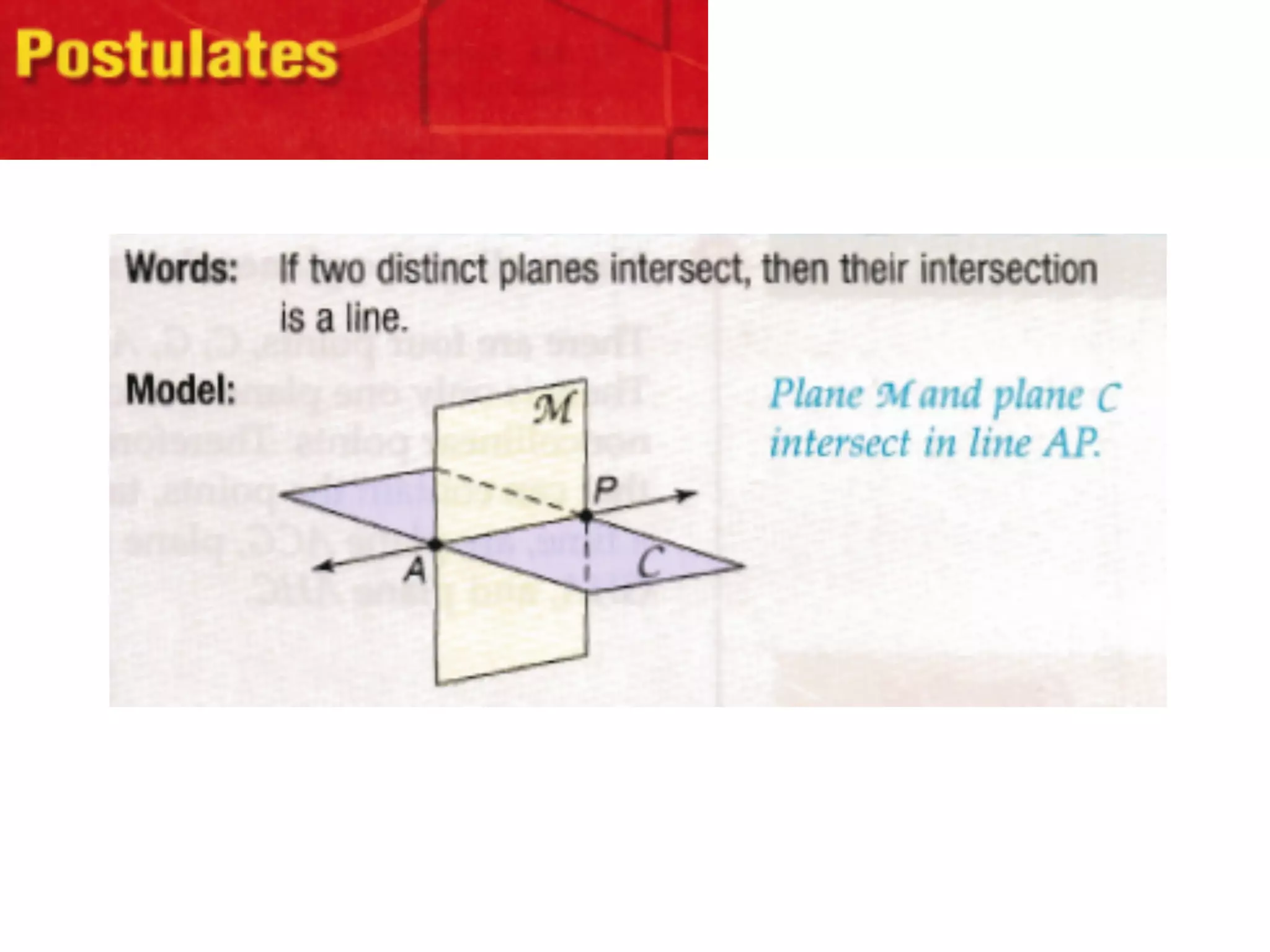 Geometry   intro to postulates