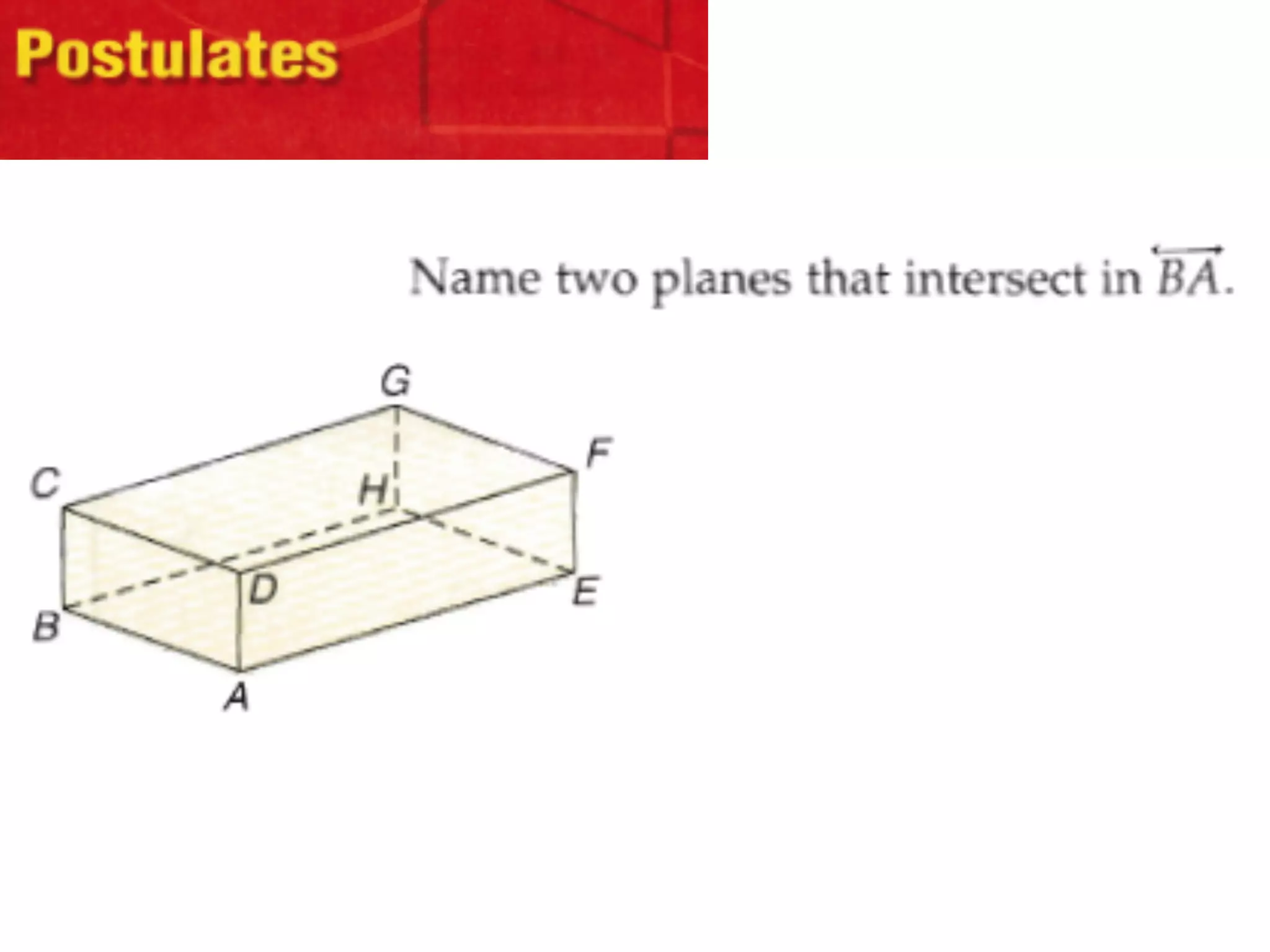Geometry   intro to postulates