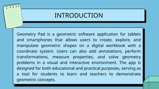 Geometry Pad ( An Interactive Mathematics App) | PPTX