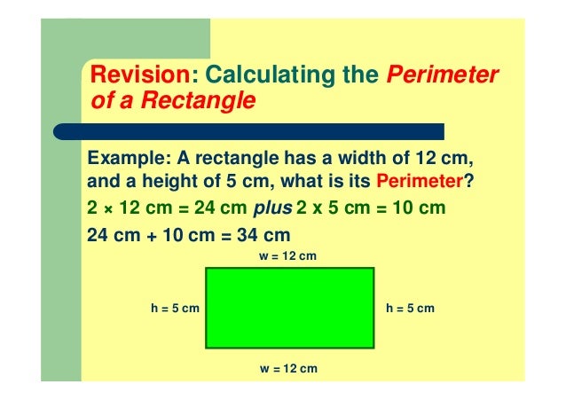 Geometry Perimeter And Area