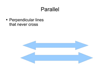 Parallel Perpendicular lines that never cross 