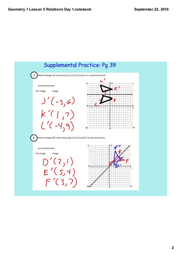 Geometry 1 lesson 5 rotations day 1