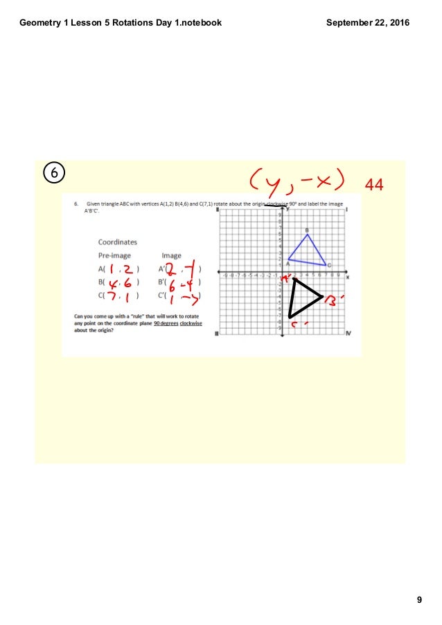 Geometry 1 lesson 5 rotations day 1