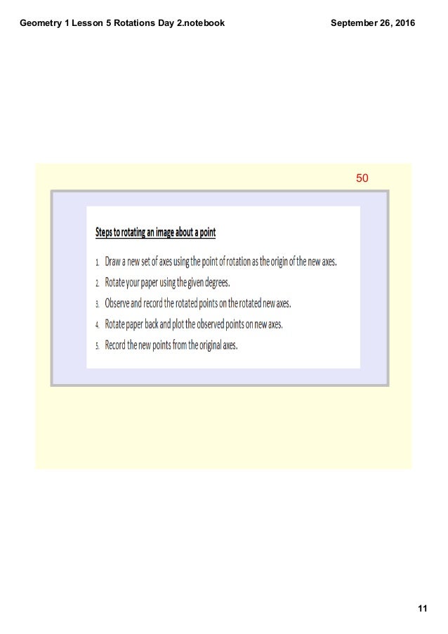 Geometry 1 lesson 5 rotations day 2