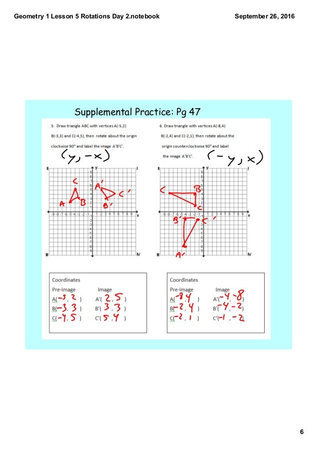 Geometry 1 lesson 5 rotations day 2