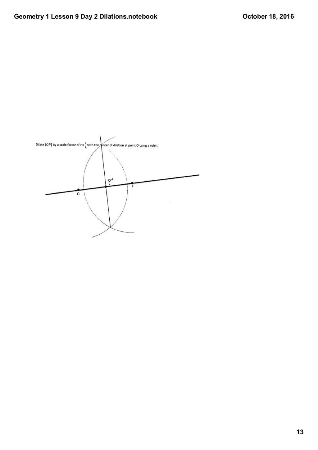Geometry 1 lesson 9 day 2 dilations