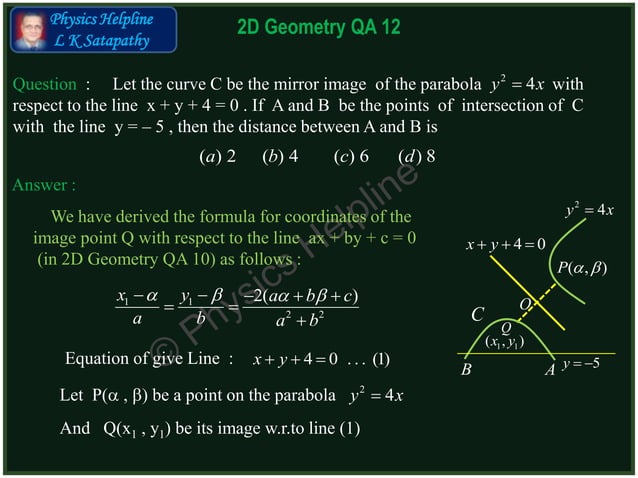 2D Geometry.12/ Image of point | PPTX