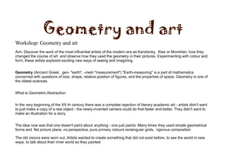 Geometry and art