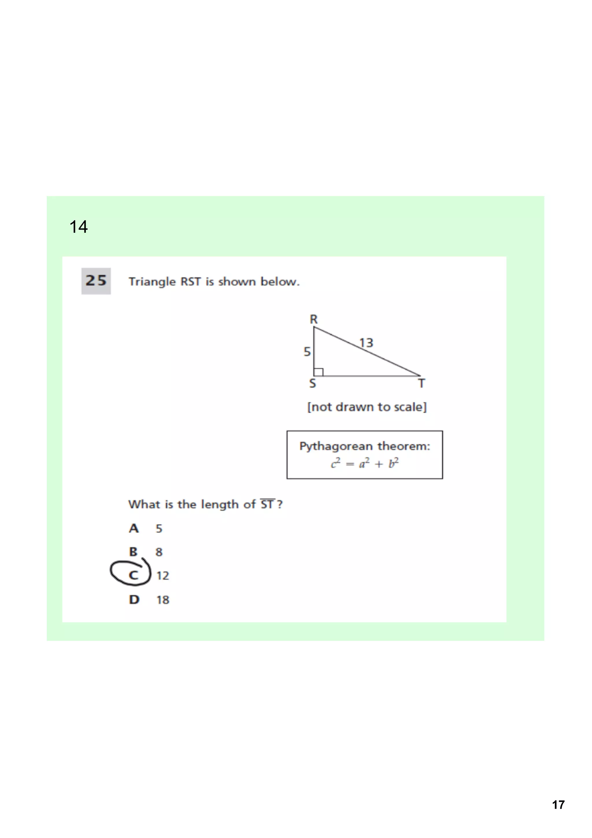 14  

   A    
   B    
   C    
   D    




           17
 