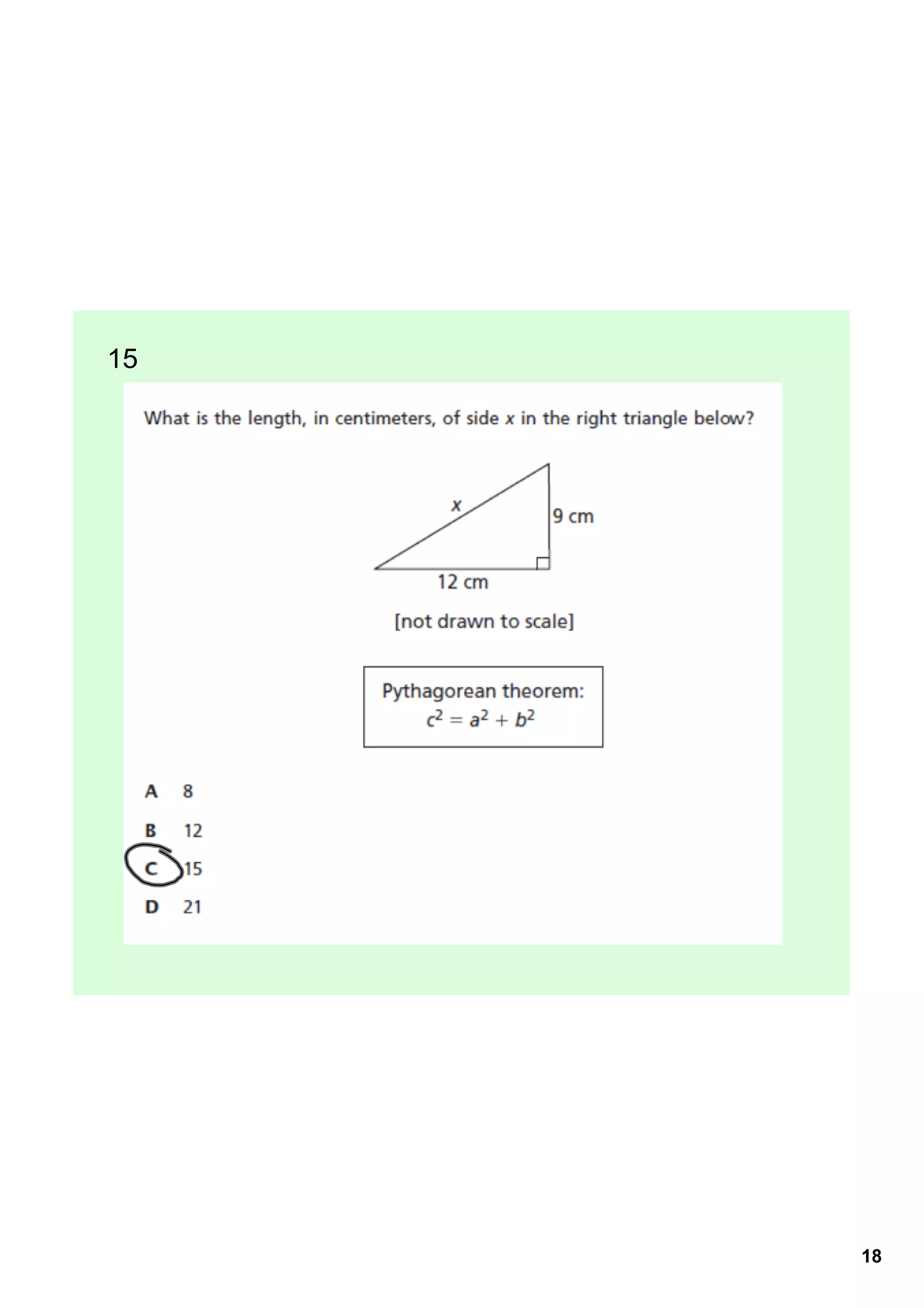 15  

   A    
   B    
   C    
   D    




           18
 