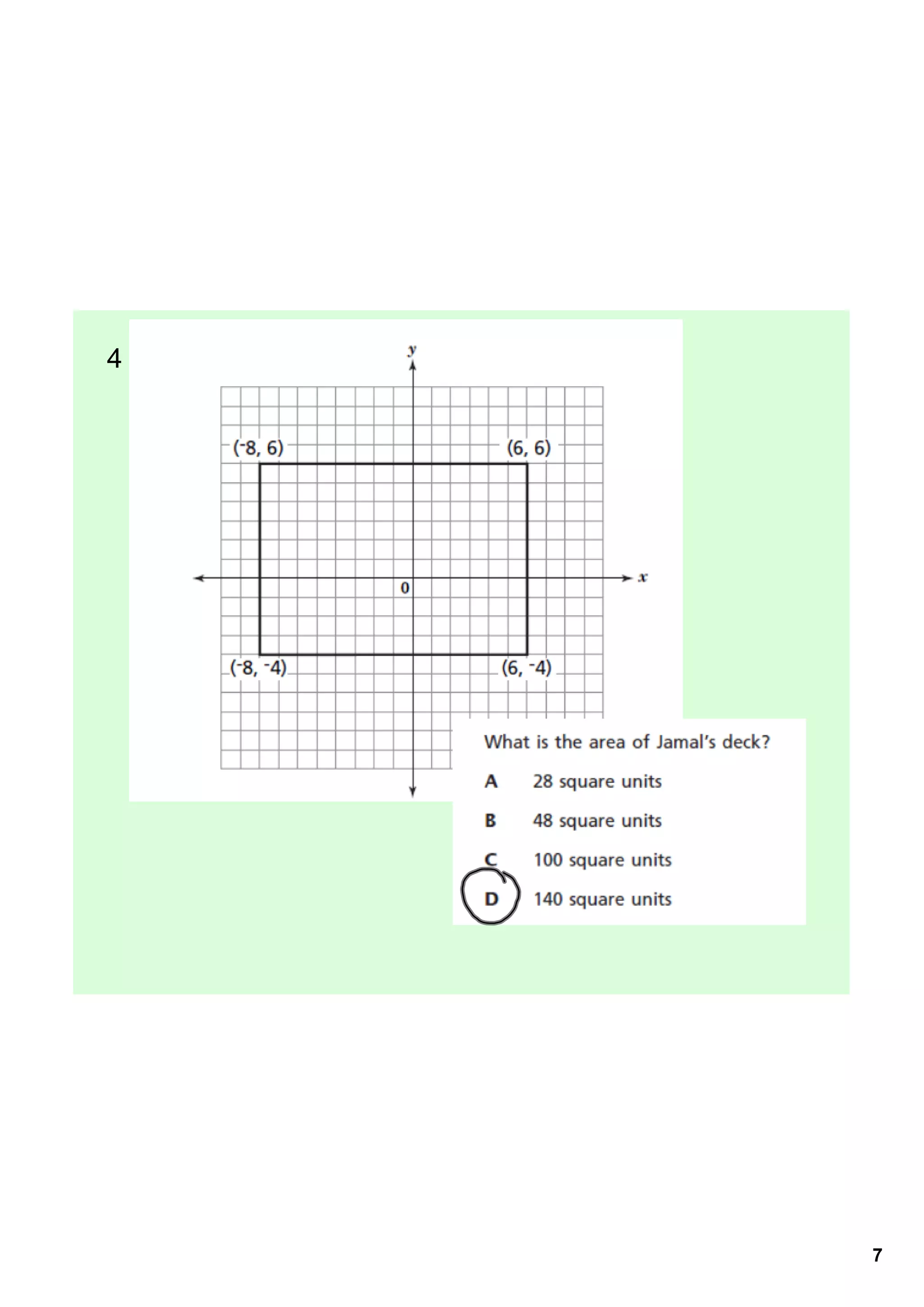 4    

    A    
    B    
    C    
    D    




            7
 