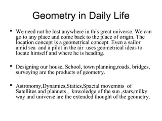 geometry in day to day life