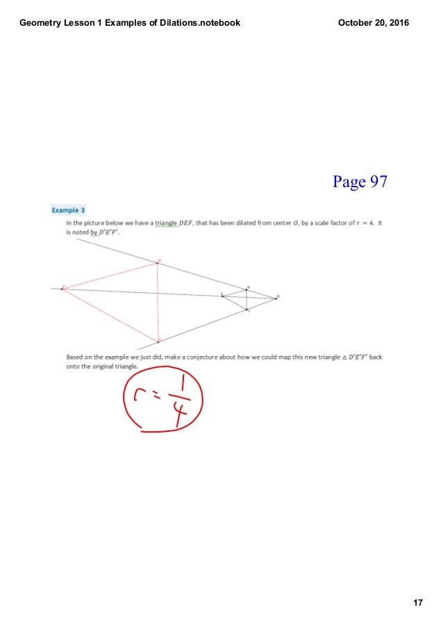 Geometry lesson 10 examples of dilations