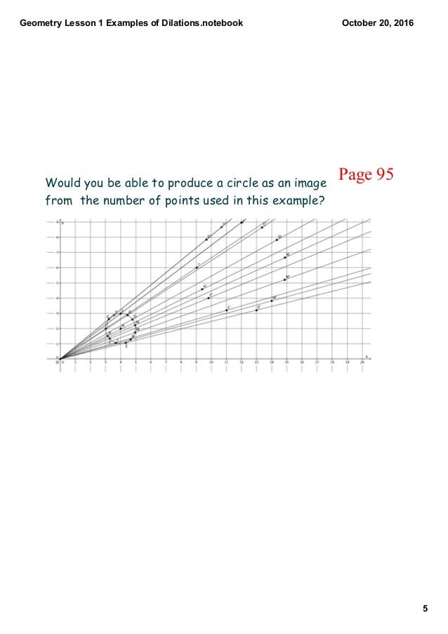 Geometry lesson 10 examples of dilations
