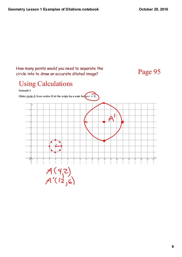 Geometry lesson 10 examples of dilations